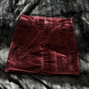 7 For All Mankind Velvet Skirt